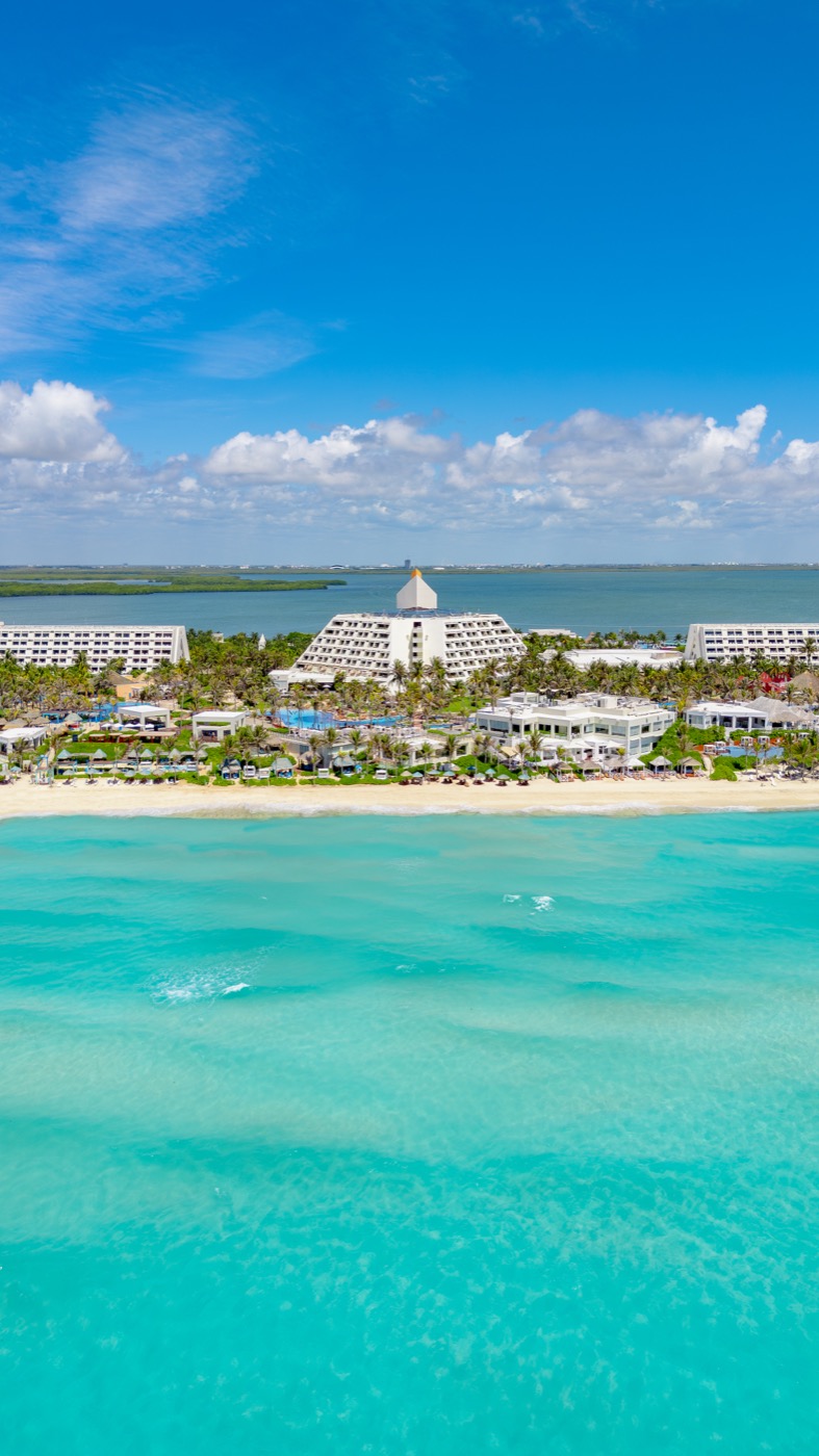 Panoramic View of The Pyramid Hotel at Grand Oasis Ocean View